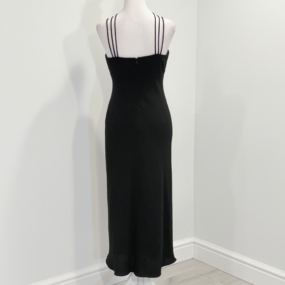Evan-Picone Vintage Strappy Black Evening Dress Size 4 - Picture 5 of 15